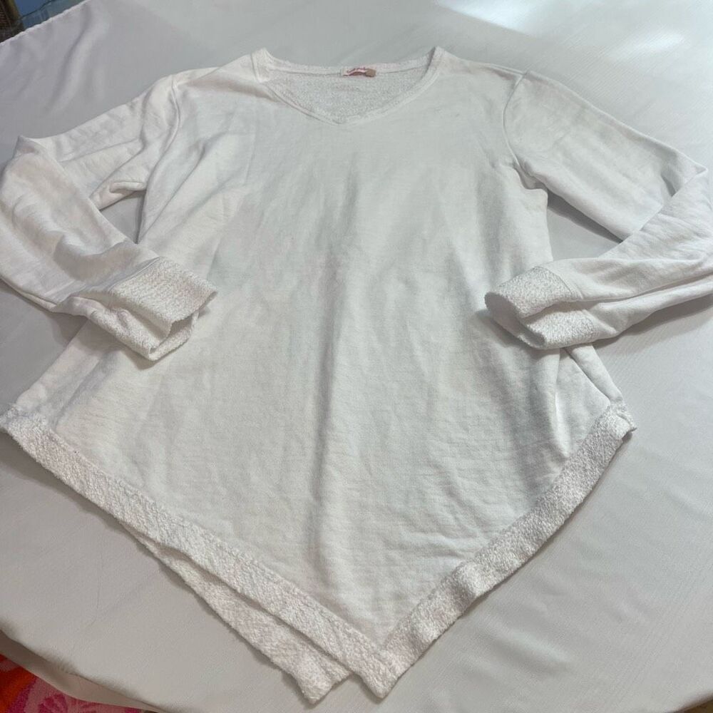 Fresh Produce White Lagenlook Sweater Size Medium Large